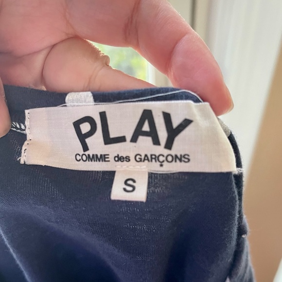 Comme Des Garcons Play - Dot Print Long Sleeve Crewneck T-Shirt - Picture 4 of 7